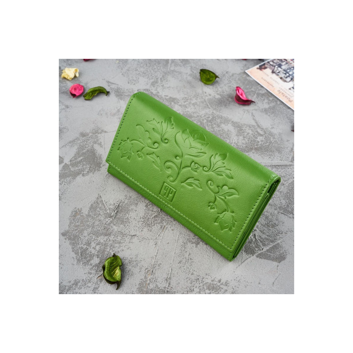 Kožená dámska zelená peňaženka Paolo Peruzzi "RORY"