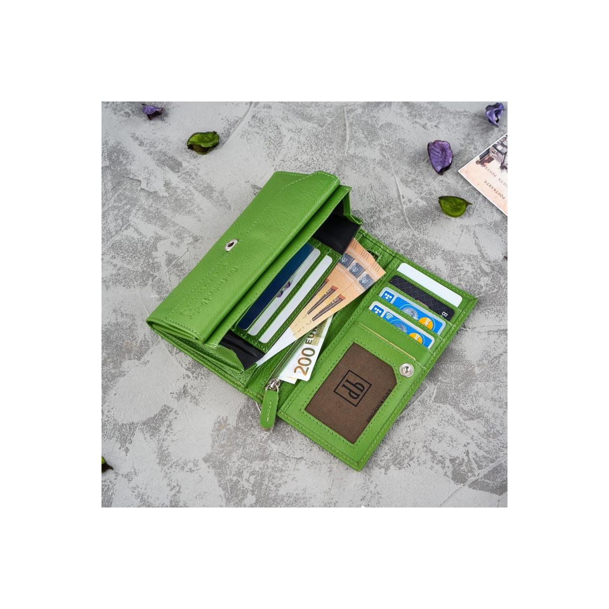 Kožená dámska zelená peňaženka Paolo Peruzzi "RORY"