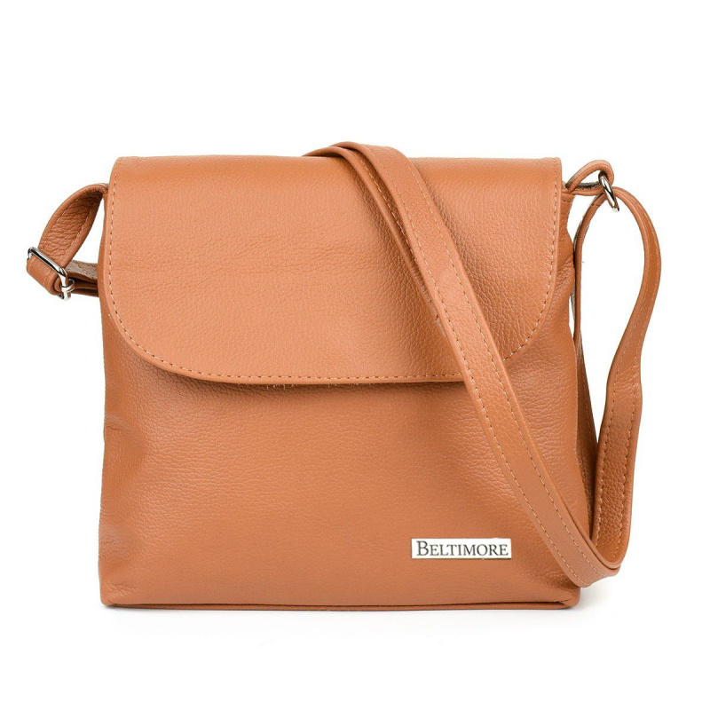 Malá kožená kabelka na rameno HENDY - CAMEL