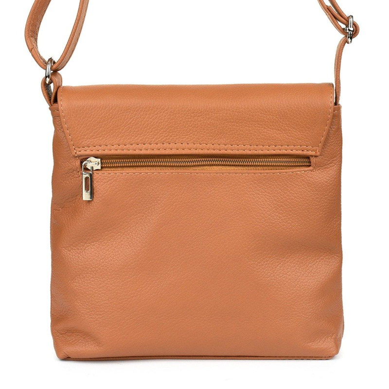 Malá kožená kabelka na rameno HENDY - CAMEL
