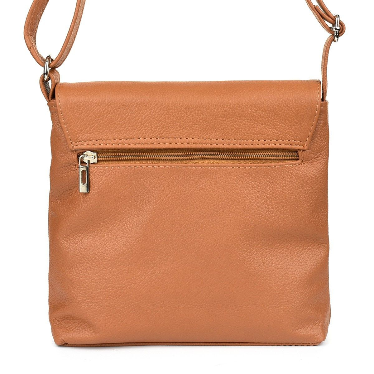 Malá kožená kabelka na rameno HENDY - CAMEL