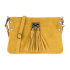 Dámska kožená semišová horčicová kabelka Borse in pelle "ZORA"