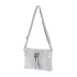 Dámska kožená semišová svetlošedá kabelka Borse in pelle "ZORA"