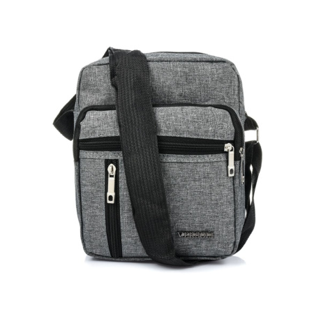 Pánska šedá crossbody taška Versoli "ALVARO" so zapínaním na zips