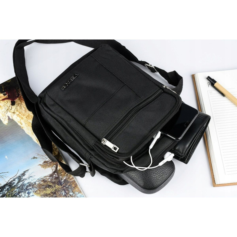 Čierna pánska crossbody taška Versoli