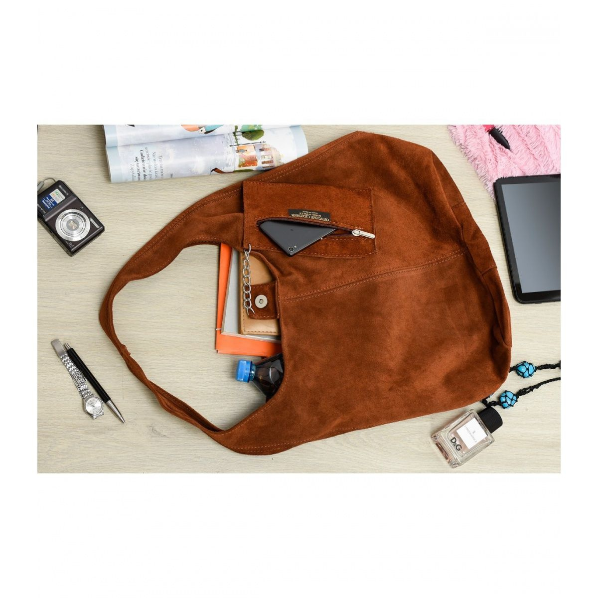 SEMIŠOVÁ KABELKA NA RAMENO