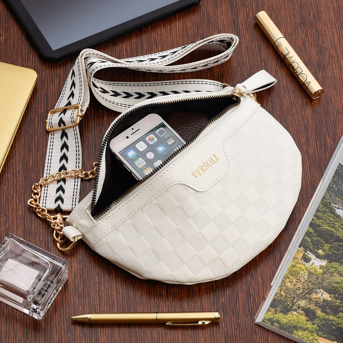 Dámska biela crossbody kabelka Versoli "MISTY"