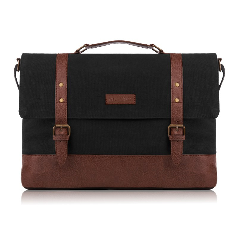 Pánska čierno-hnedá aktovka Paolo Peruzzi "MELVIN"
