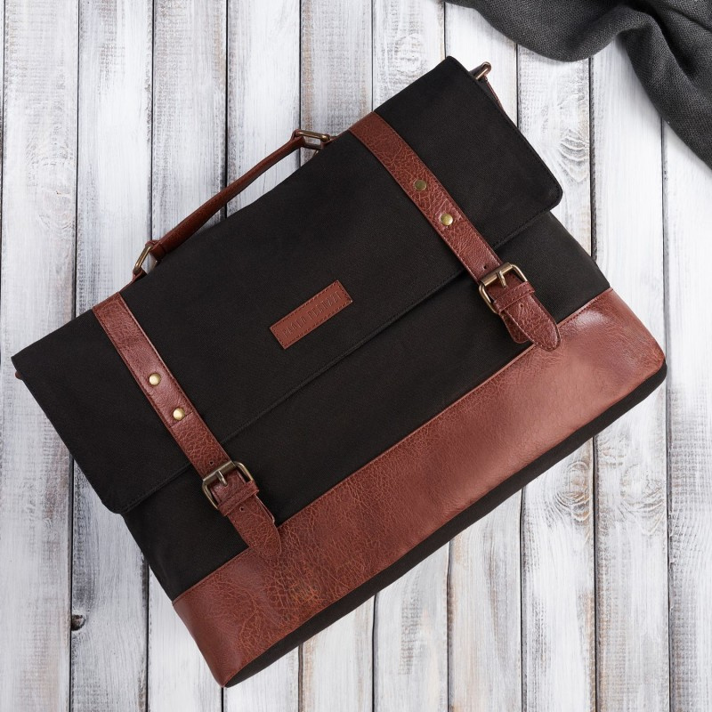 Pánska čierno-hnedá aktovka Paolo Peruzzi "MELVIN"