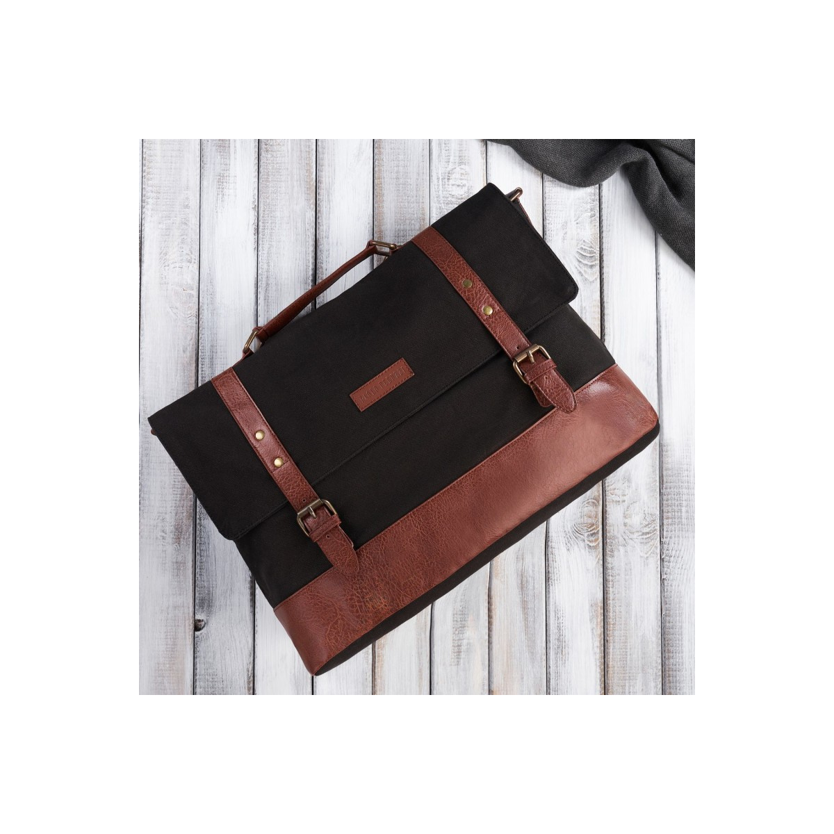 Pánska čierno-hnedá aktovka Paolo Peruzzi "MELVIN"