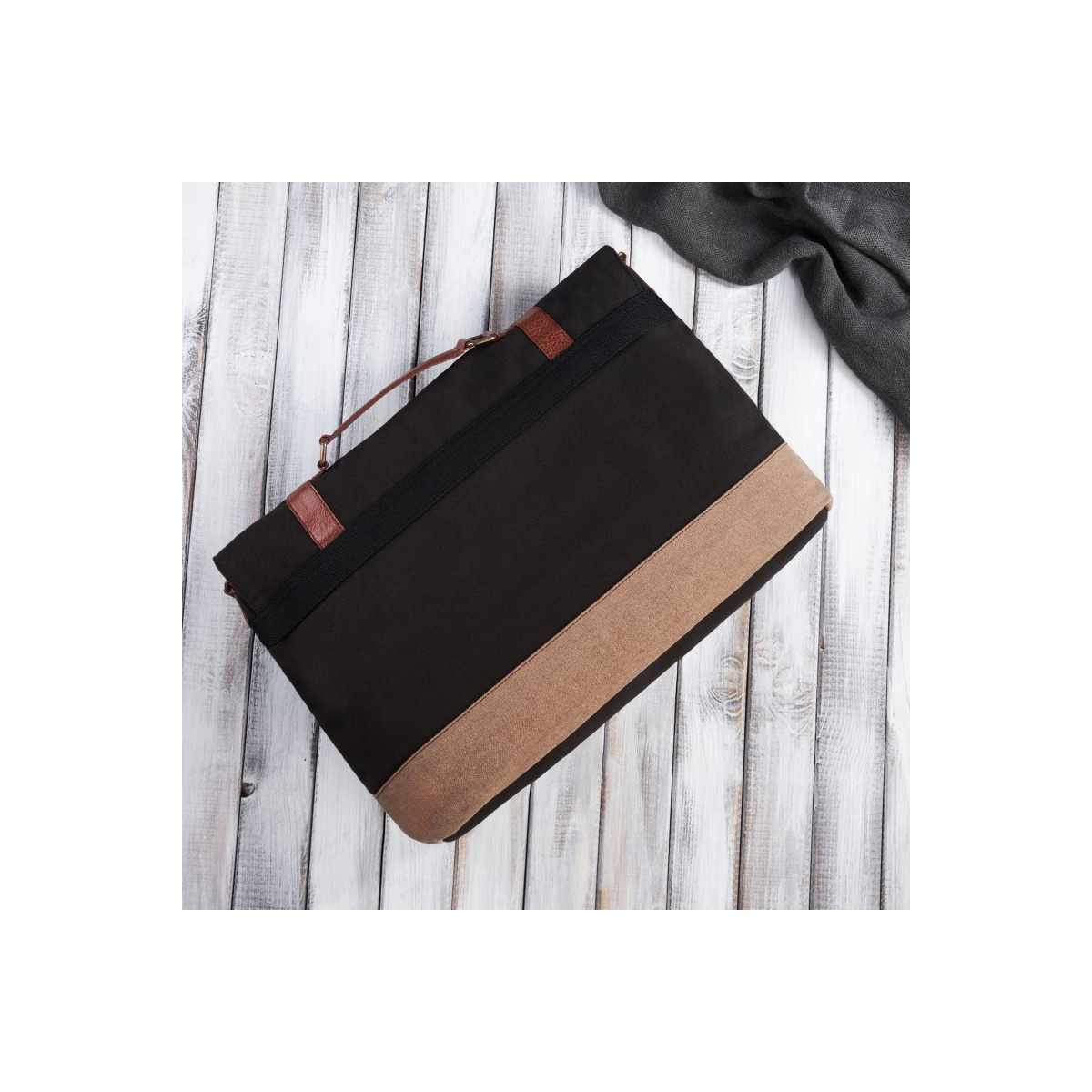 Pánska čierno-hnedá aktovka Paolo Peruzzi "MELVIN"