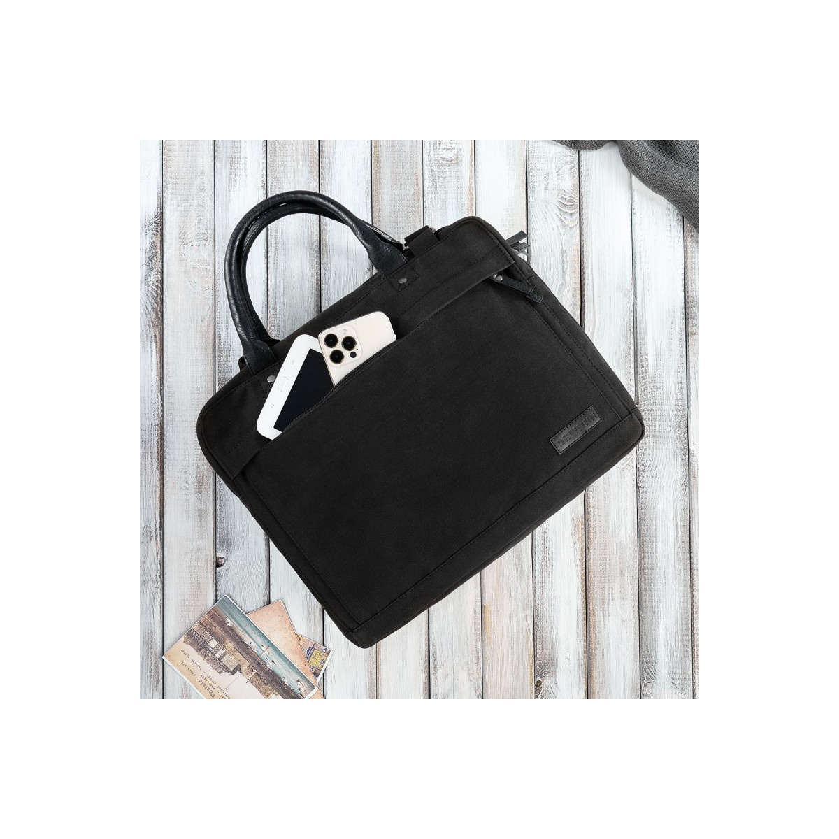 Pánska čierna taška na notebook Paolo Peruzzi "MANUEL"