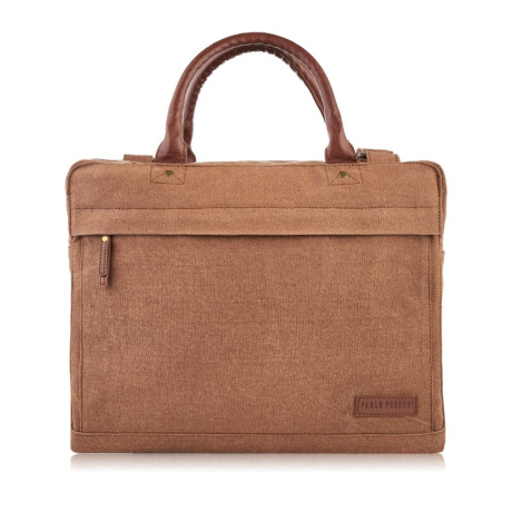 Pánska hnedá taška na notebook Paolo Peruzzi "MANUEL"