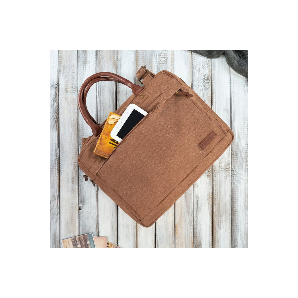 Pánska hnedá taška na notebook Paolo Peruzzi "MANUEL"