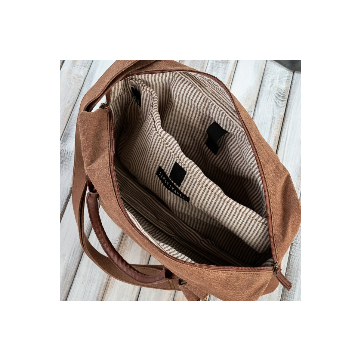 Pánska hnedá taška na notebook Paolo Peruzzi "MANUEL"