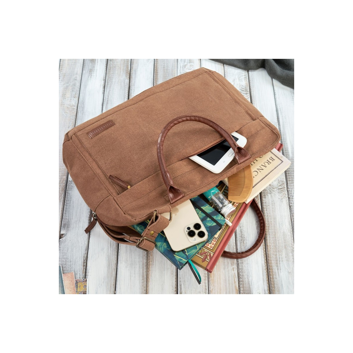 Pánska hnedá taška na notebook Paolo Peruzzi "MANUEL"