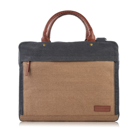 Pánska čierno-hnedá taška na notebook Paolo Peruzzi "MANUEL"