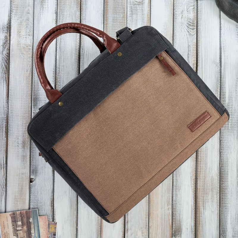 Pánska čierno-hnedá taška na notebook Paolo Peruzzi "MANUEL"