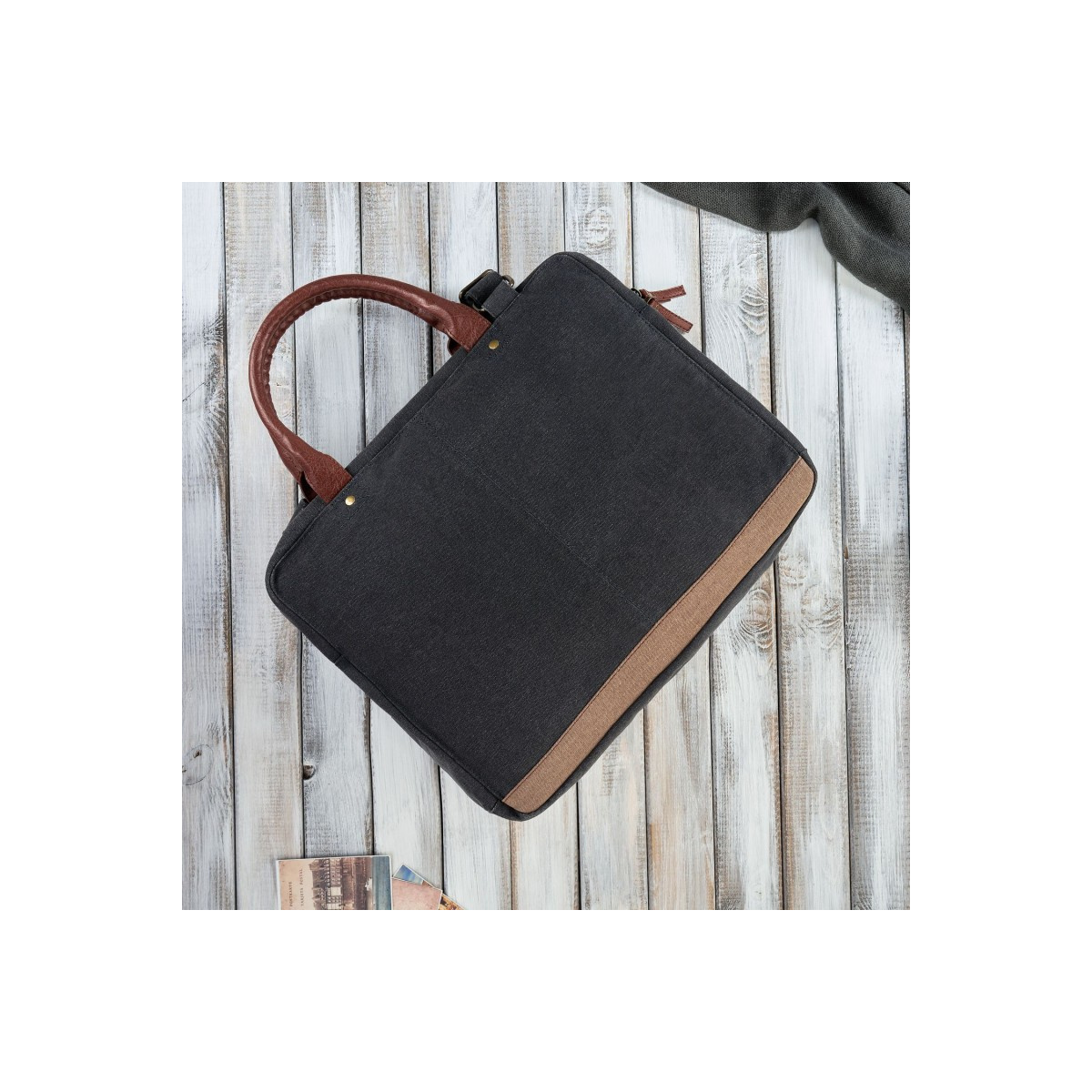 Pánska čierno-hnedá taška na notebook Paolo Peruzzi "MANUEL"