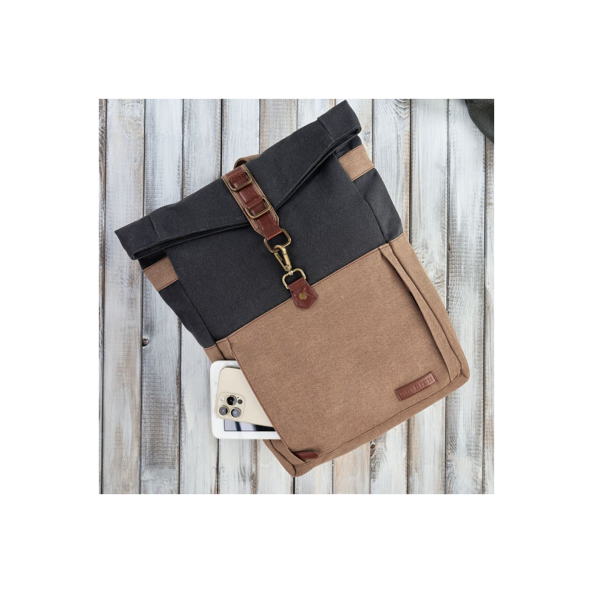 Pánsky čierno-béžový batoh Paolo Peruzzi "MAURICIO"