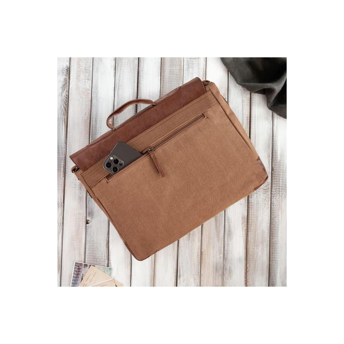 Pánska hnedá aktovka Paolo Peruzzi "AMADEUS"