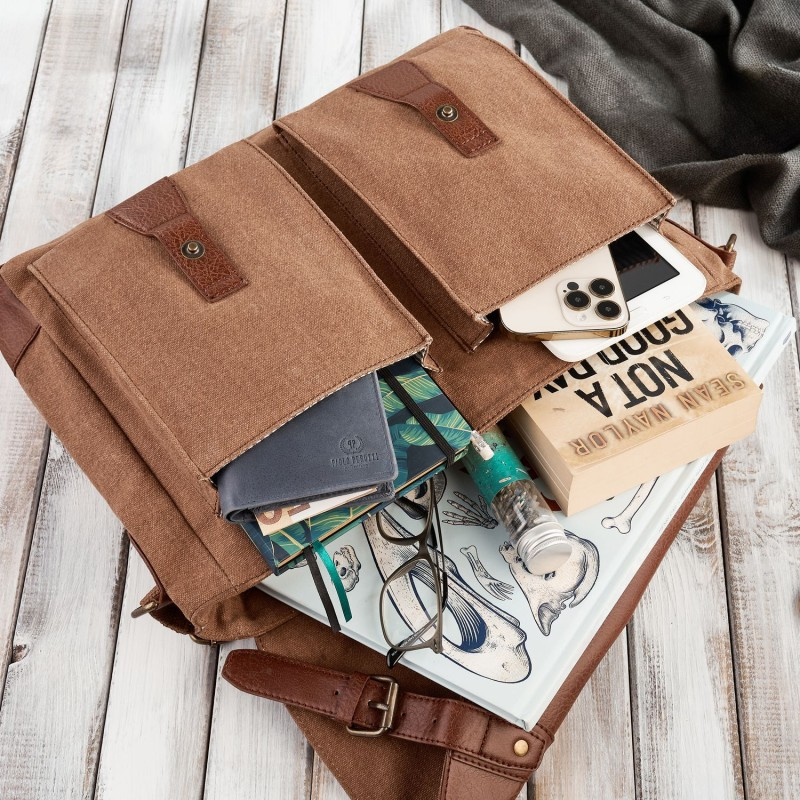 Pánska hnedá aktovka Paolo Peruzzi "AMADEUS"