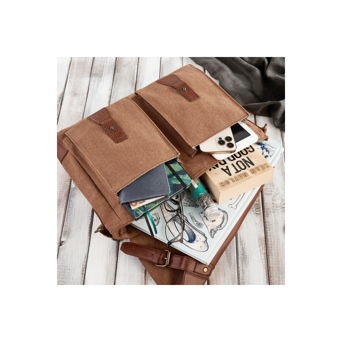 Pánska hnedá aktovka Paolo Peruzzi "AMADEUS"