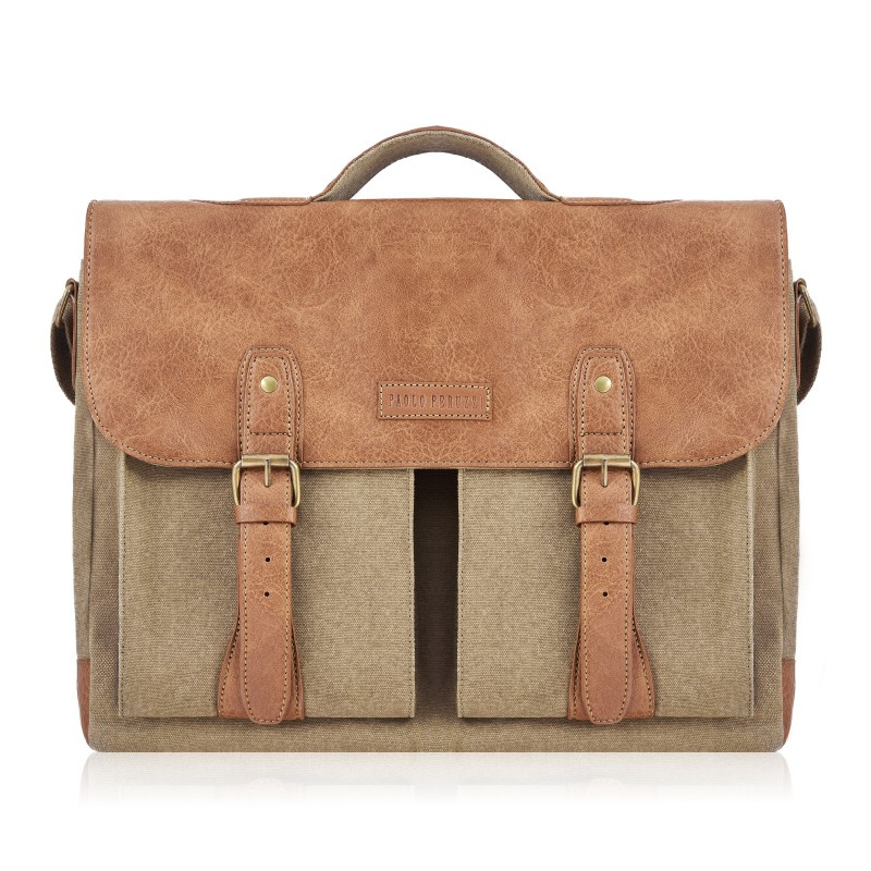 Pánska béžovo-hnedá aktovka Paolo Peruzzi "AMADEUS"
