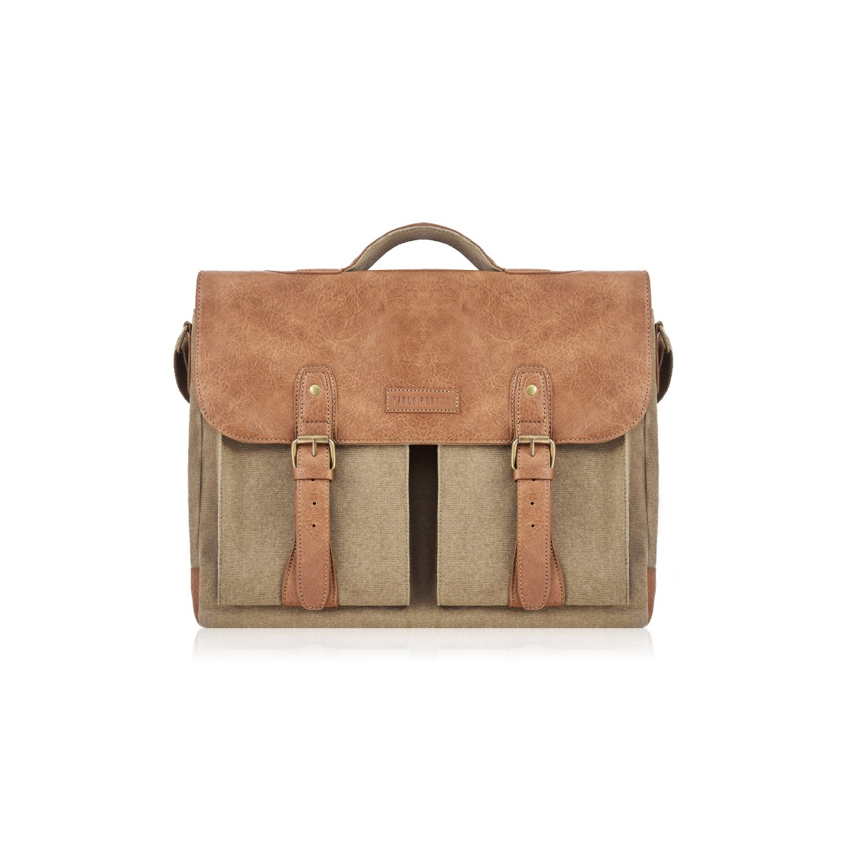Pánska béžovo-hnedá aktovka Paolo Peruzzi "AMADEUS"