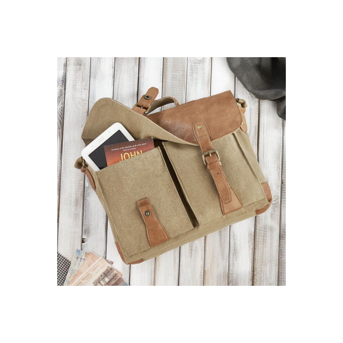 Pánska béžovo-hnedá aktovka Paolo Peruzzi "AMADEUS"