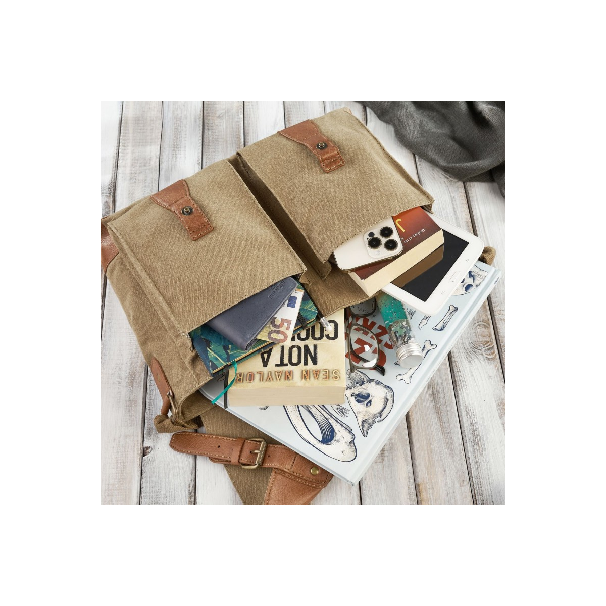 Pánska béžovo-hnedá aktovka Paolo Peruzzi "AMADEUS"