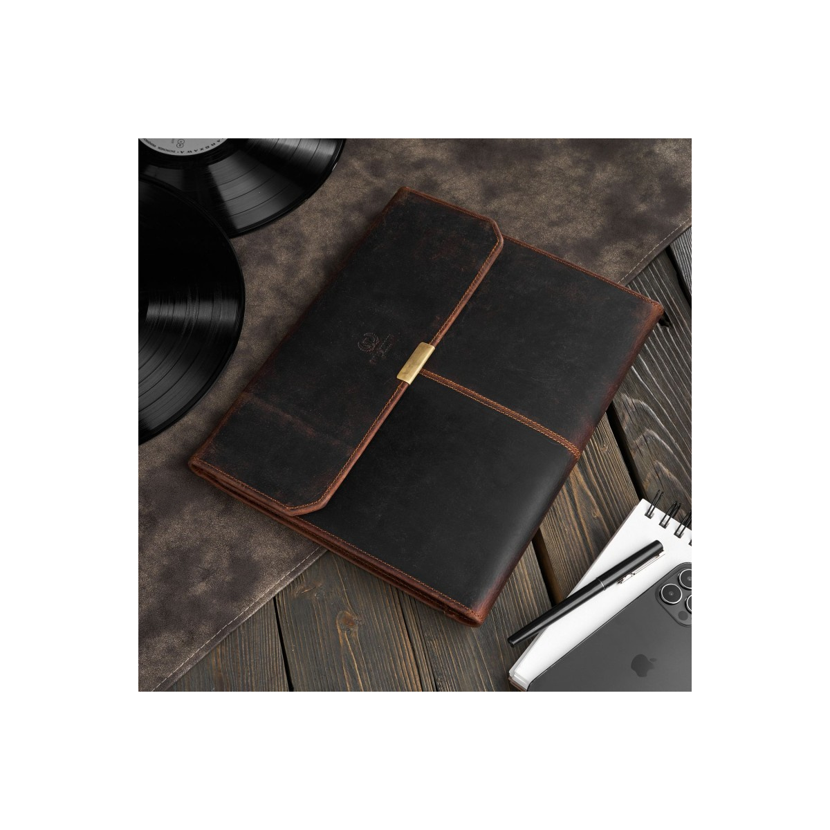 Kožený hnedý organizér Paolo Peruzzi "TRINIDAD"