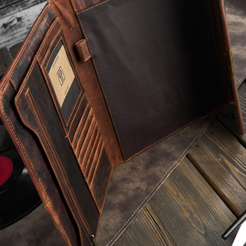 Kožený hnedý organizér Paolo Peruzzi "TRINIDAD"