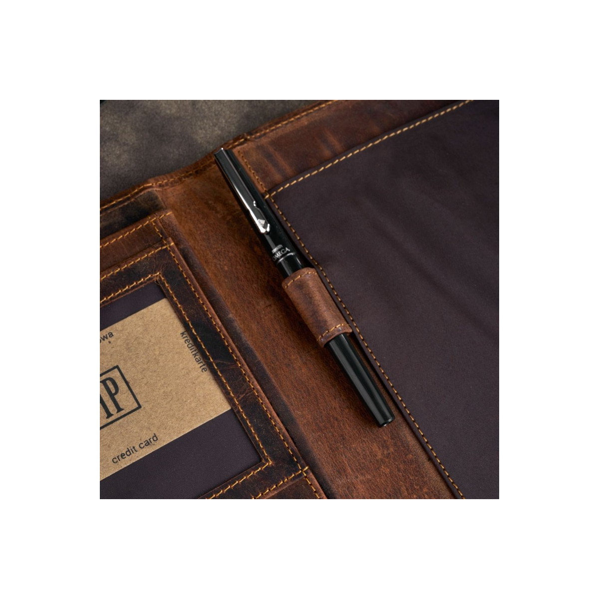 Kožený hnedý organizér Paolo Peruzzi "TRINIDAD"