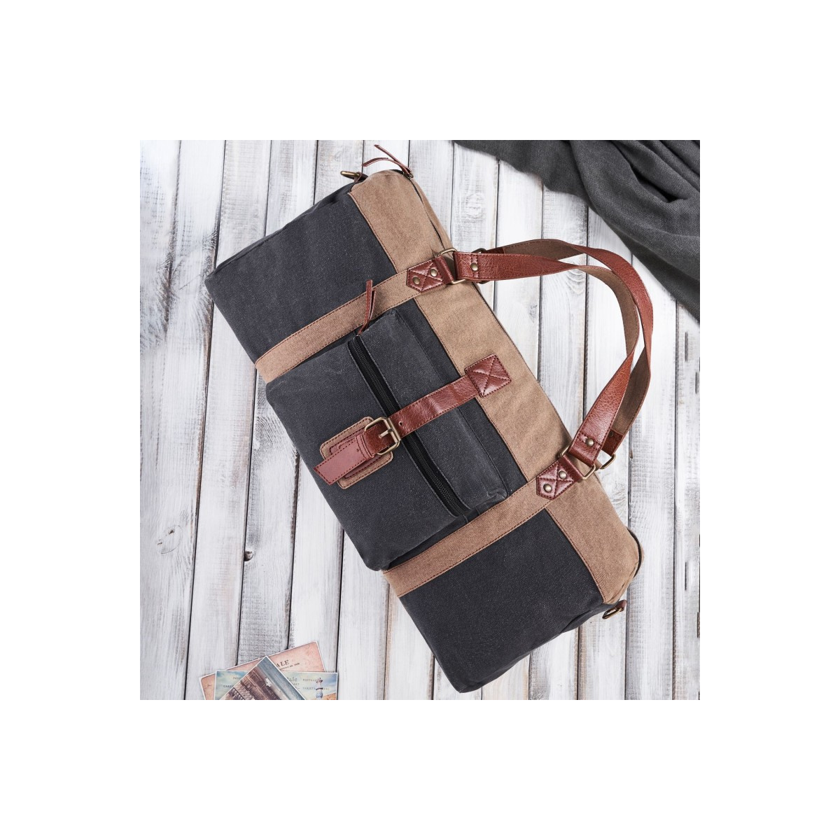 Pánska čierno-béžová taška Paolo Peruzzi "HOLDEN"