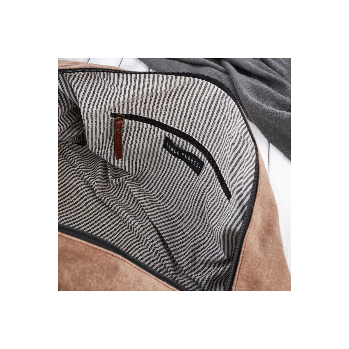 Pánska čierno-béžová taška Paolo Peruzzi "HOLDEN"