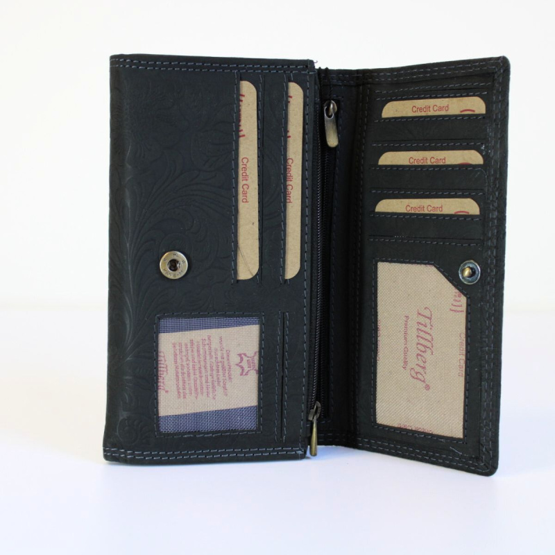 Dámska kožená čierna peňaženka KARIN