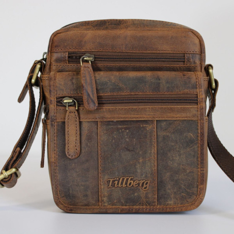 Pánska kožená hnedá crossbody taška, na rameno, cez plece, cez telo