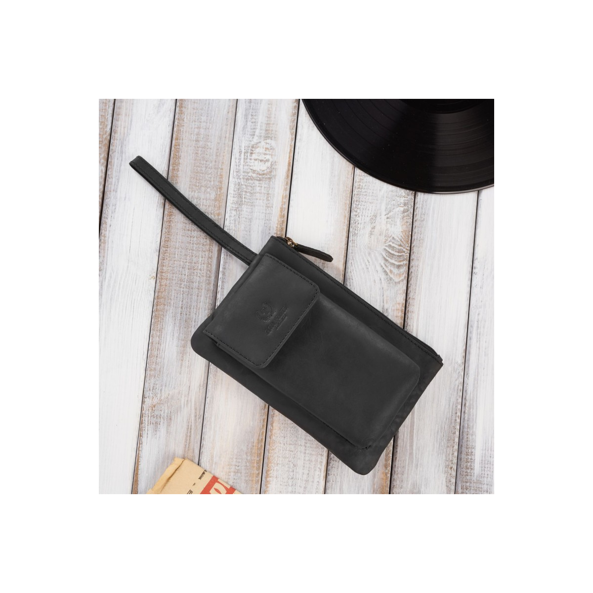 Kožená pánska čierna príručná taška Paolo Peruzzi "ODIN"