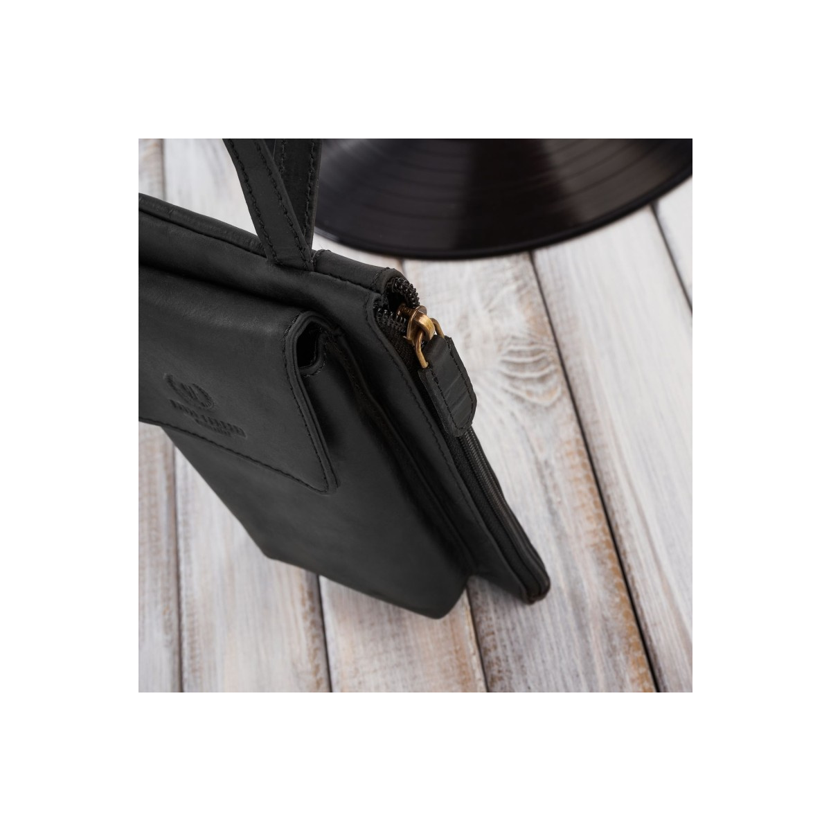 Kožená pánska čierna príručná taška Paolo Peruzzi "ODIN"