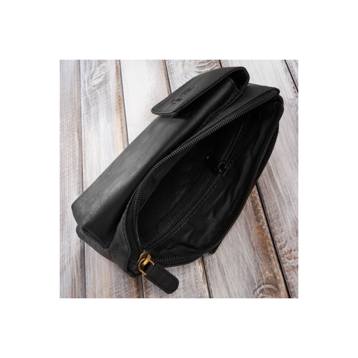 Kožená pánska čierna príručná taška Paolo Peruzzi "ODIN"