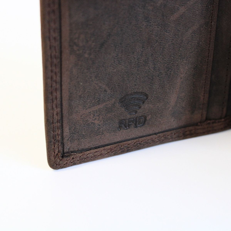 Dámska kožená tmavohnedá peňaženka KENDRA