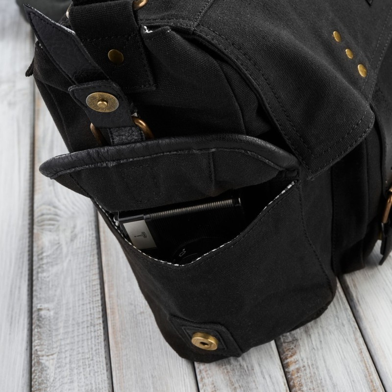 Pánska čierna taška na rameno Paolo Peruzzi "PEDRO"