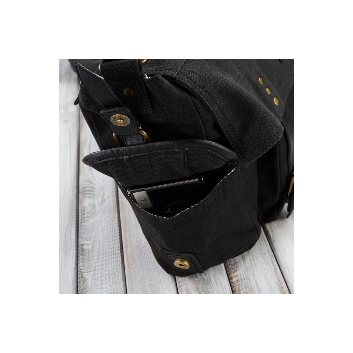 Pánska čierna taška na rameno Paolo Peruzzi "PEDRO"