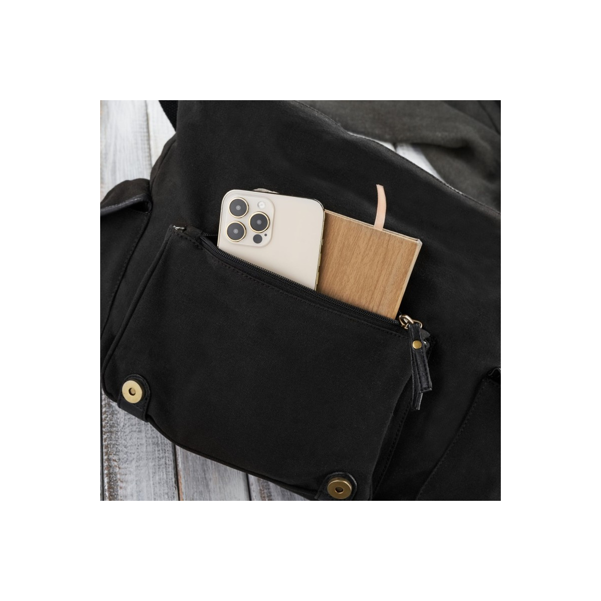 Pánska čierna taška na rameno Paolo Peruzzi "PEDRO"