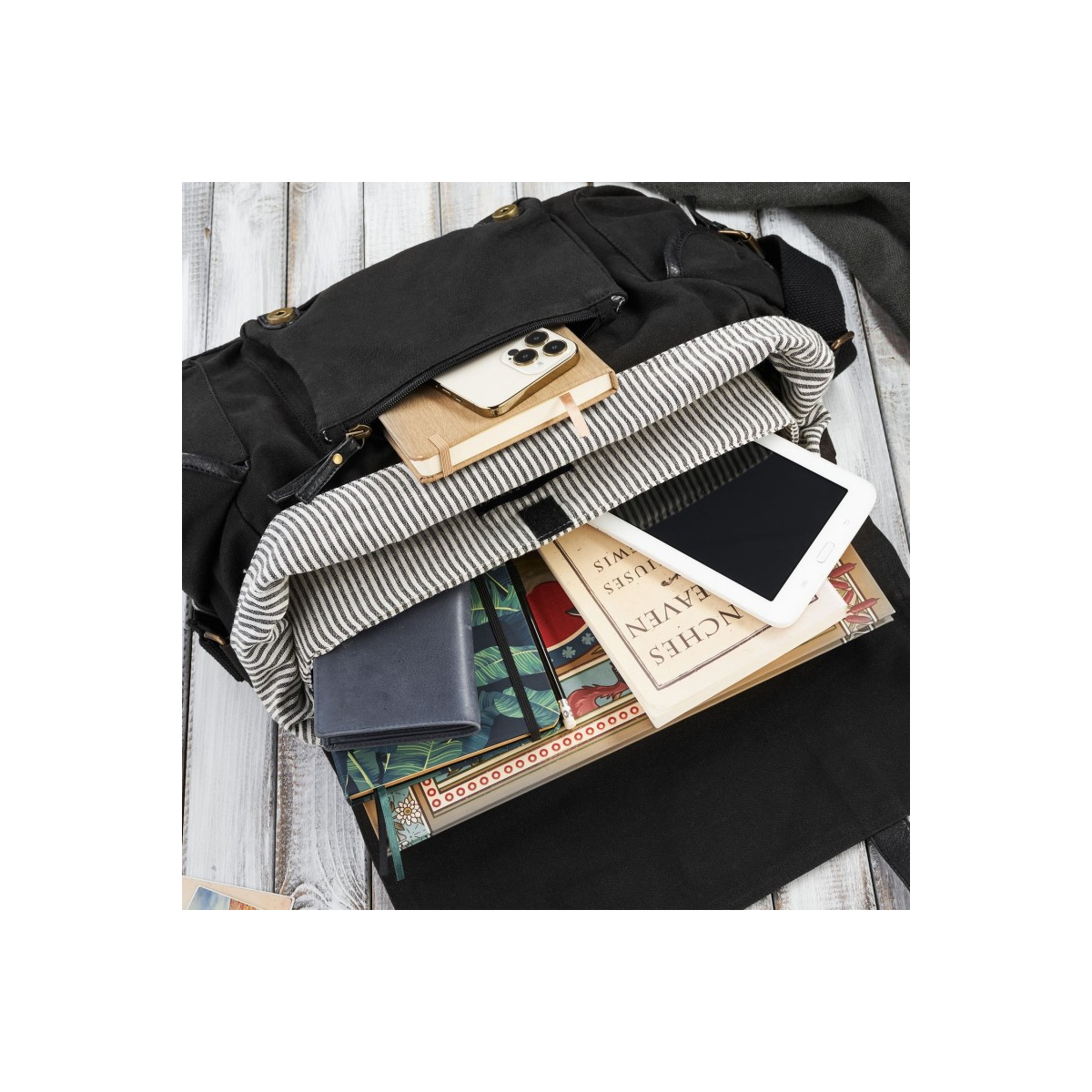 Pánska čierna taška na rameno Paolo Peruzzi "PEDRO"