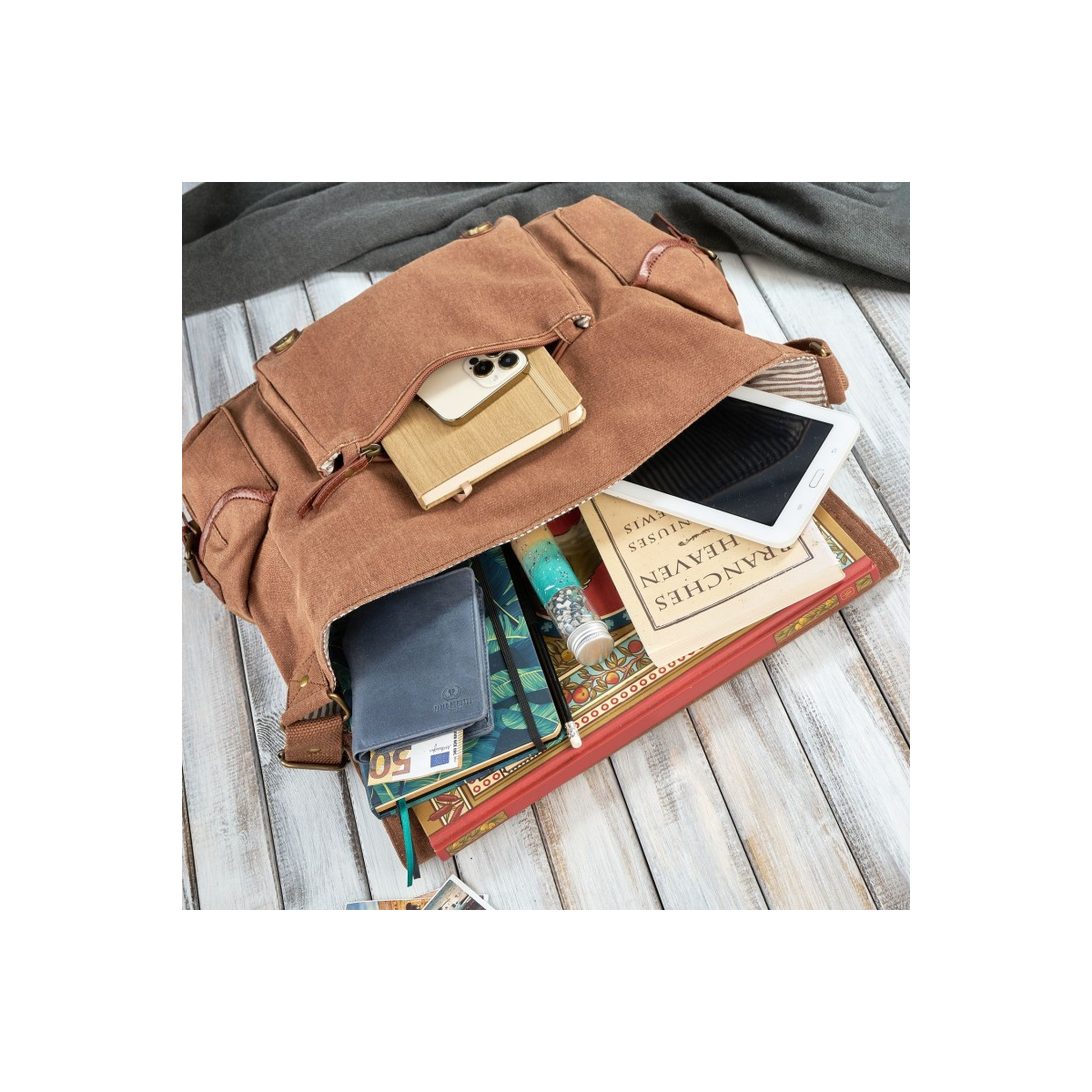 Pánska hnedá taška na rameno Paolo Peruzzi "PEDRO"