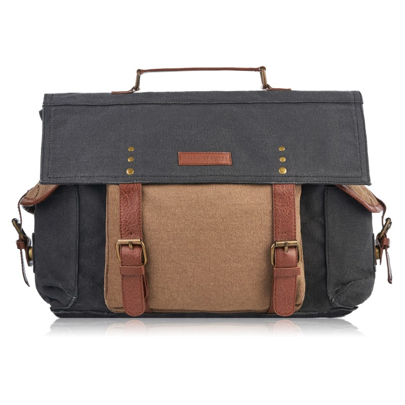 Pánska čierno-béžová taška na rameno Paolo Peruzzi "PEDRO"