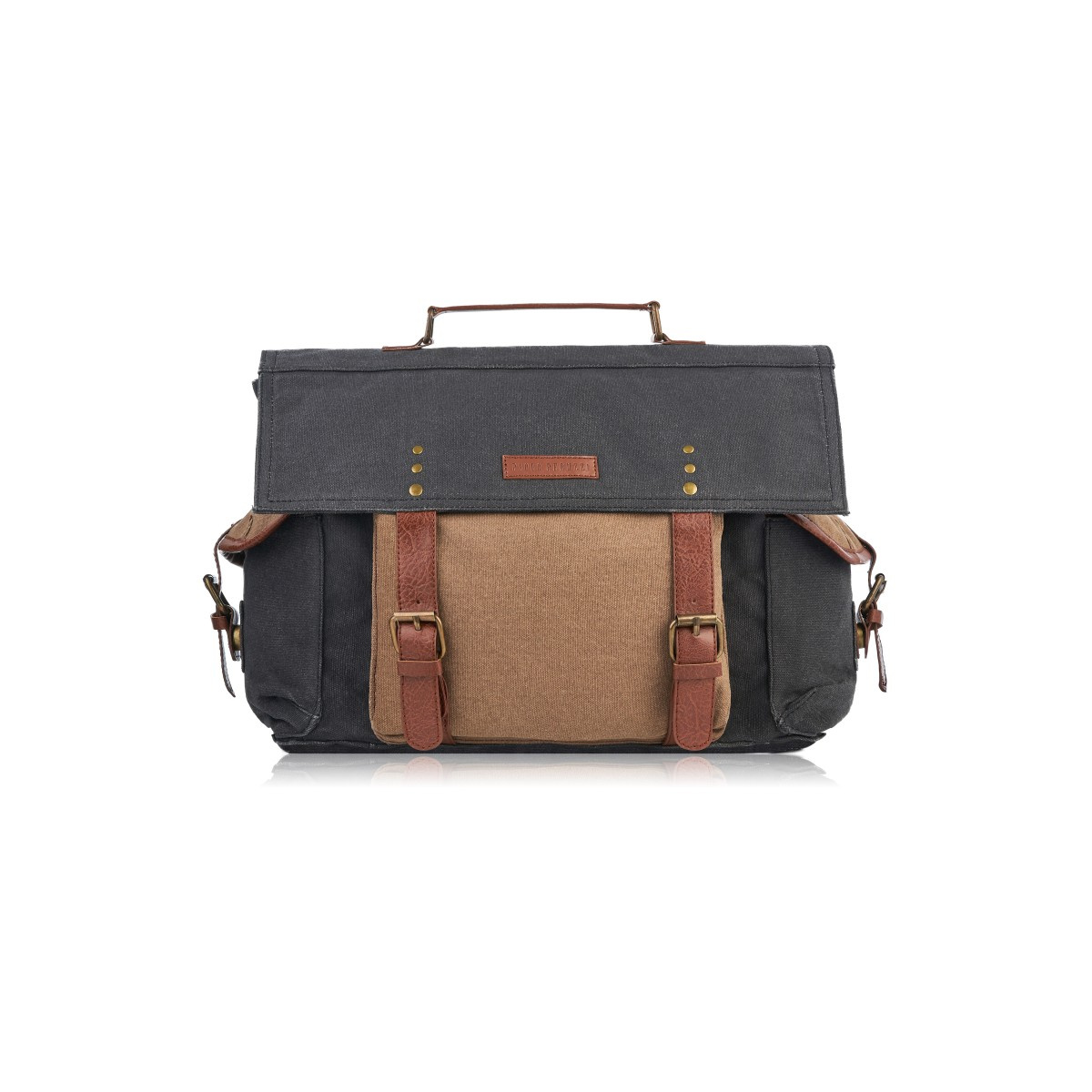 Pánska čierno-béžová taška na rameno Paolo Peruzzi "PEDRO"