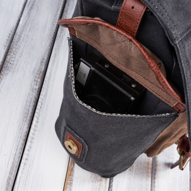 Pánska čierno-béžová taška na rameno Paolo Peruzzi "PEDRO"